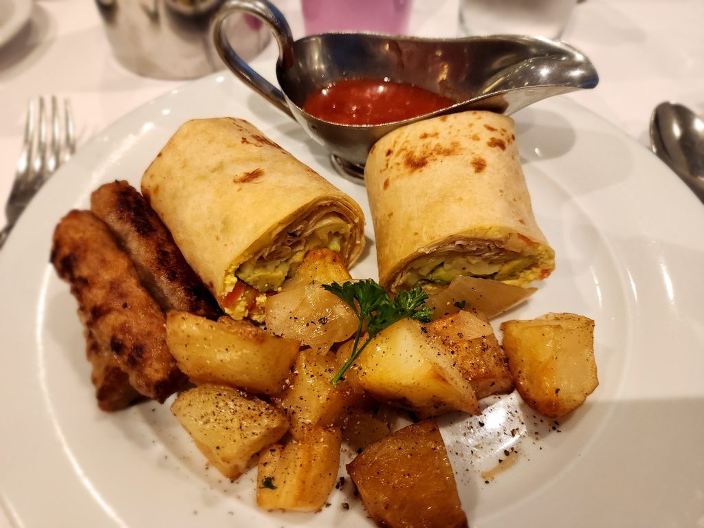 breakfast egg and avocado wrap